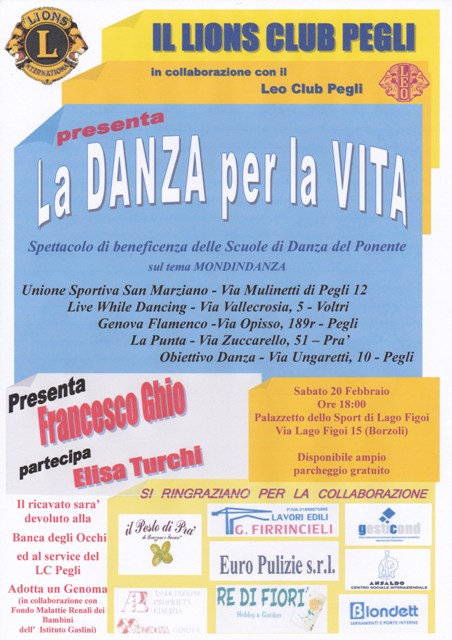 Locandina "La Danza per la Vita"