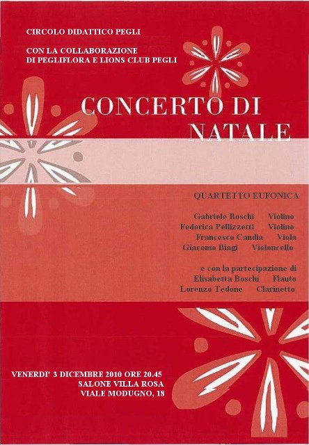 Locandina Concerto Villa Rosa