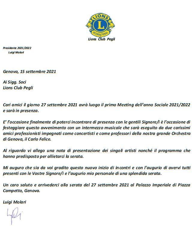 Lettera di invito